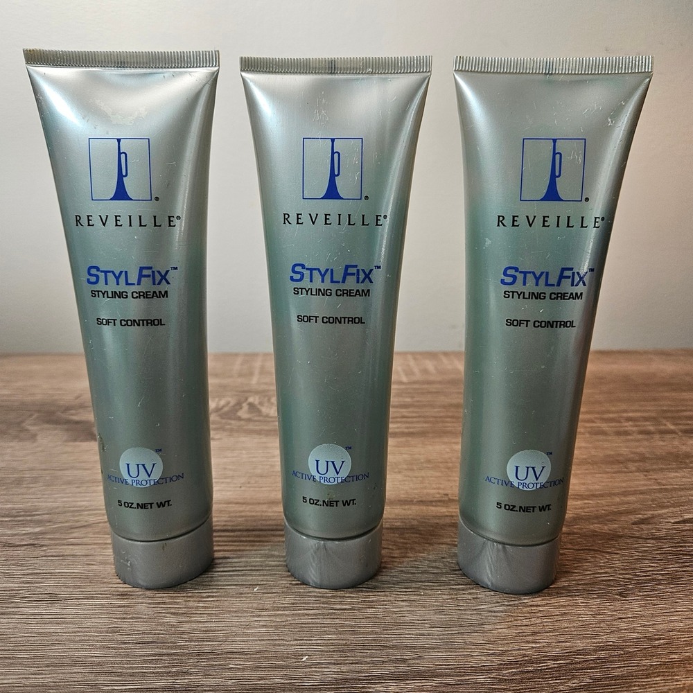 3pk Jean Alexander Reveille StylFix Styling Cream Soft Control UV Protect 5oz